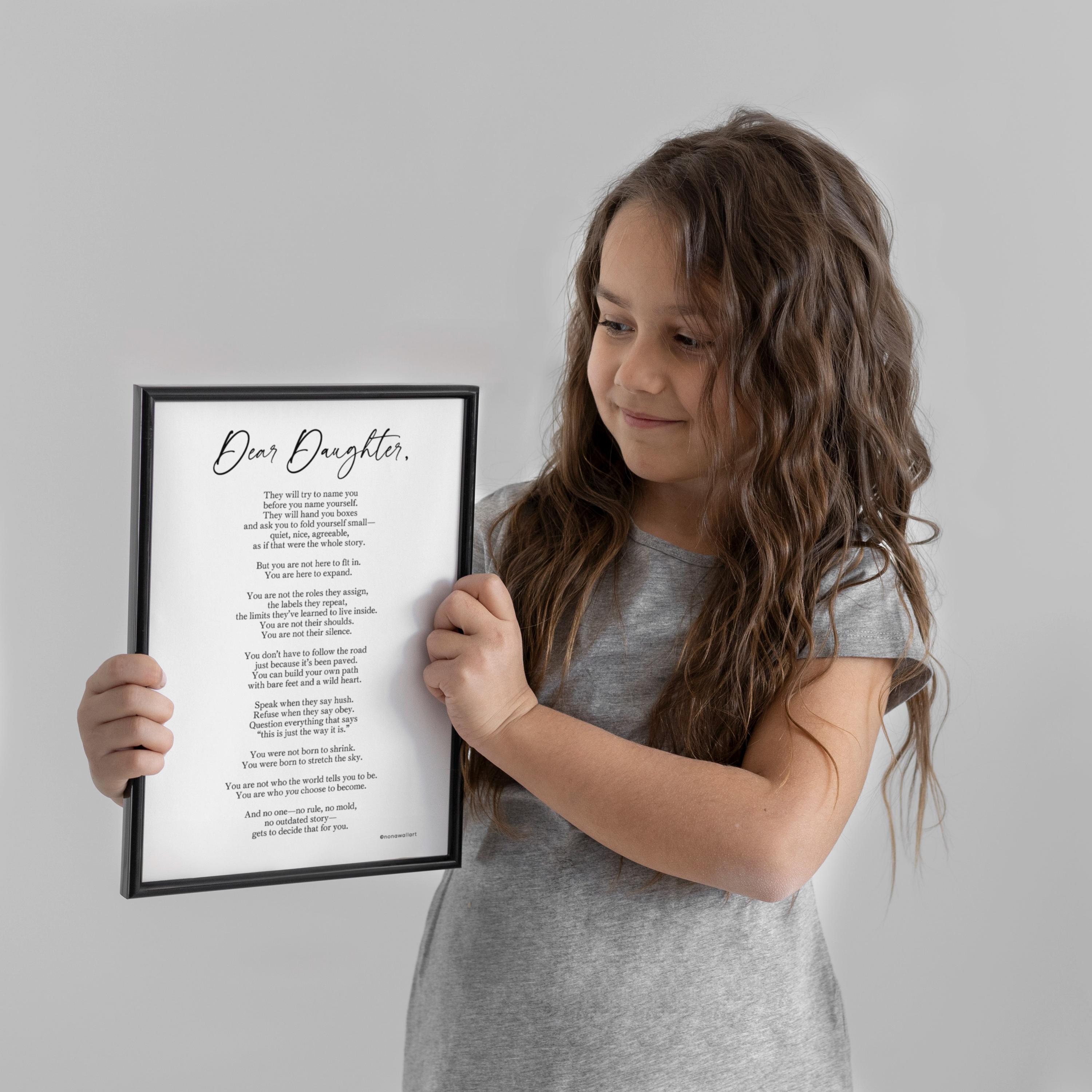 Dear Daughter Poem Print: Empowering Gift From Mom (printable) - Etsy