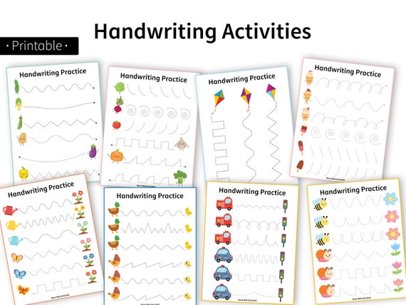 Handwriting Practice Bundle, Writing Tracing Worksheet, Homeschool  Learning, Printable Busy Binder for Toddlers, Preschool Activities