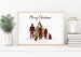 Personalized Christmas Family Portrait, Custom Holiday Gift, Christmas Family Illustration, Christmas Gift for Mom, Christmas Pyjamas 