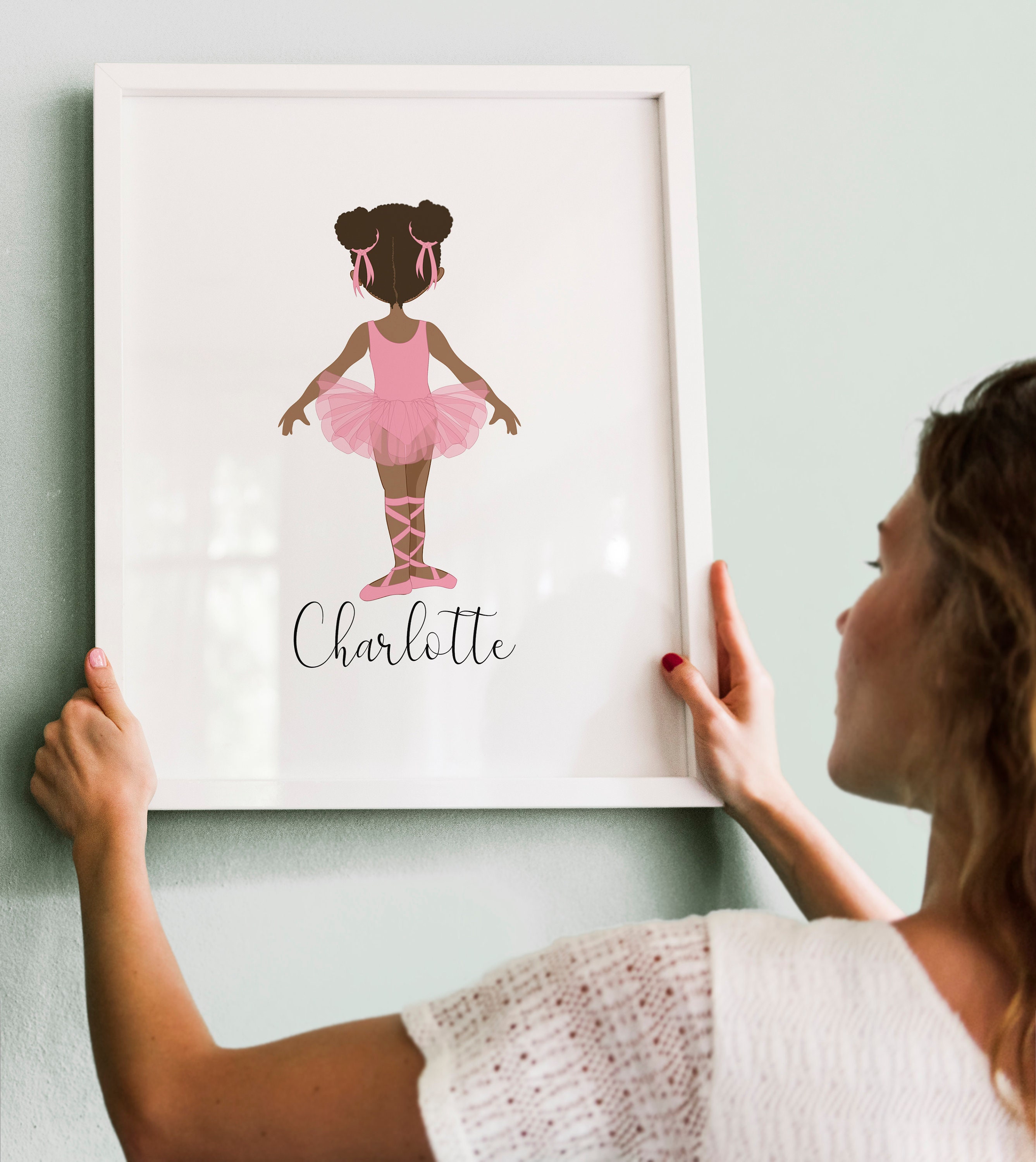 Ballerina Wall Art Custom Ballerina Name for Girls Etsy