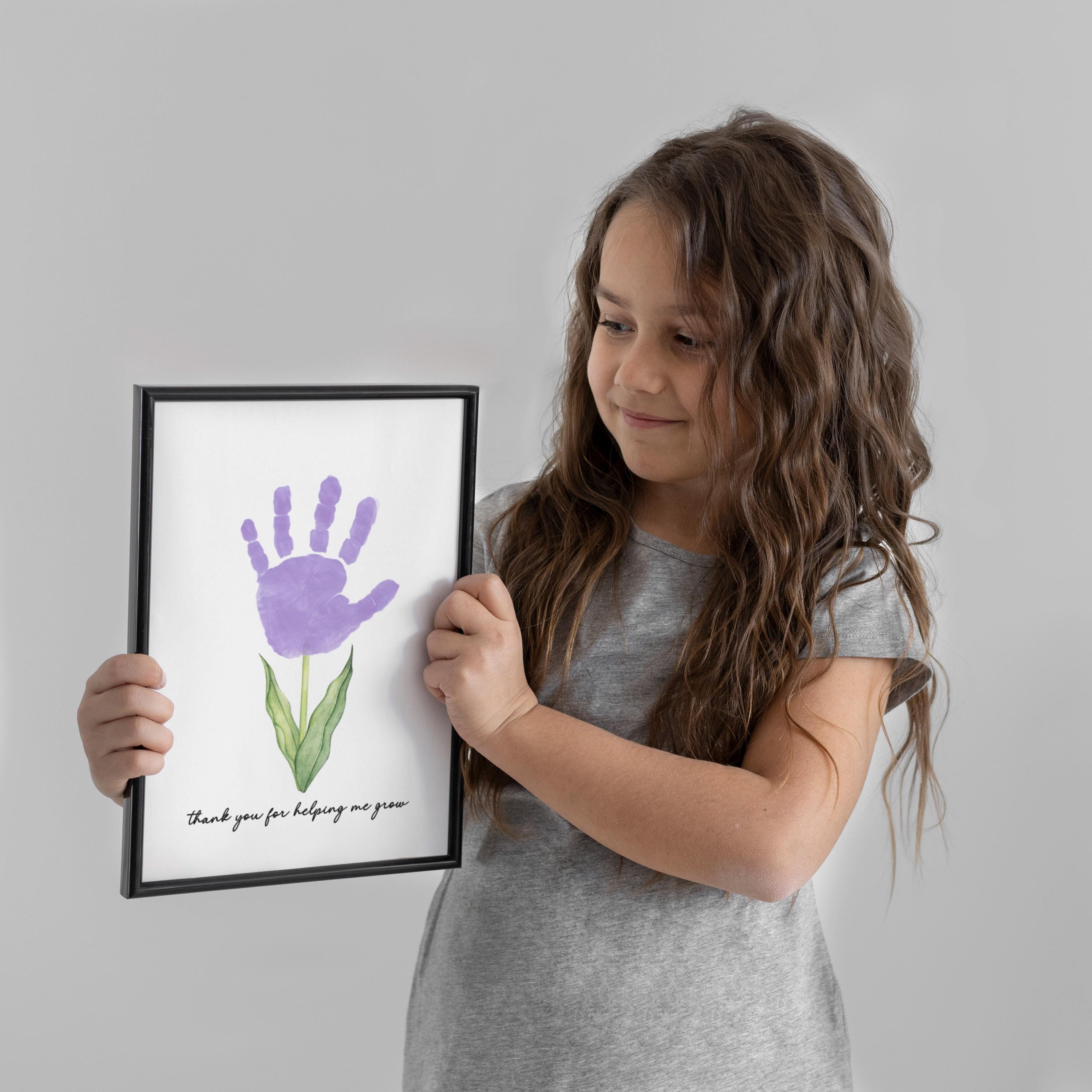 Teacher Appreciation Handprint Craft | Thank You for Helping Me Grow ...