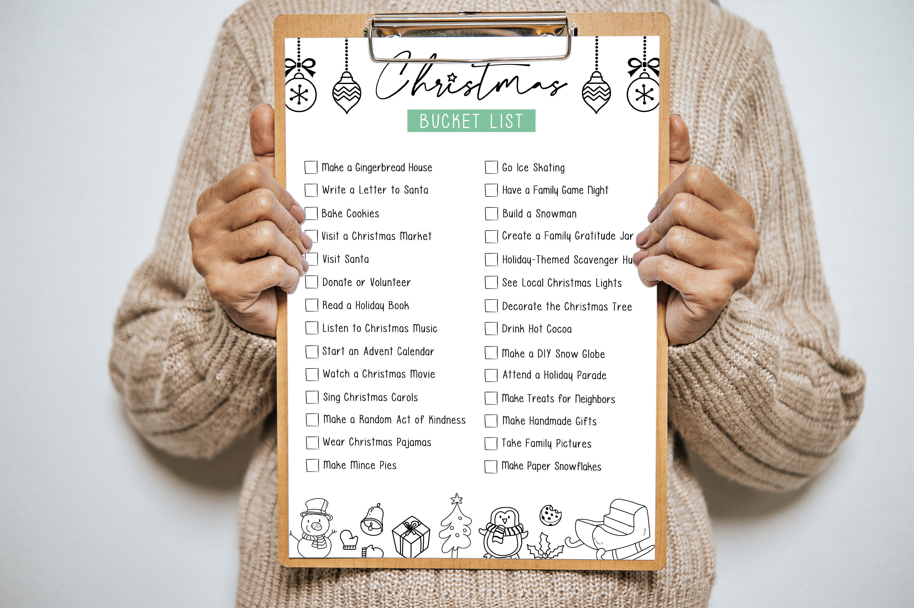 Christmas Bucket List Printable, Holiday Activities Checklist, Winter Break  Printable Template, Winter to Do List - Etsy