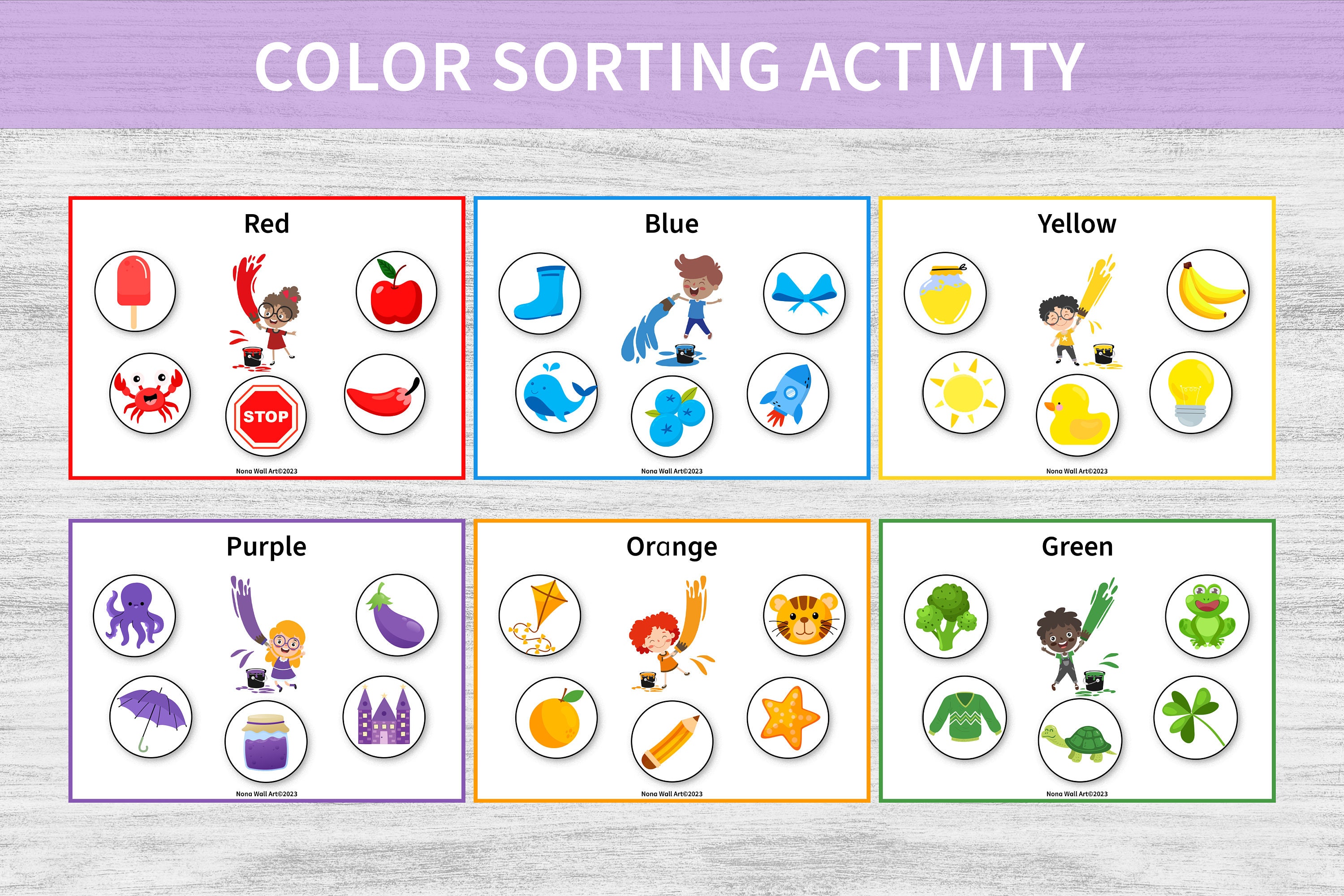 Color Sorting Activity: Homeschool & Preschool Printable (digital File ...