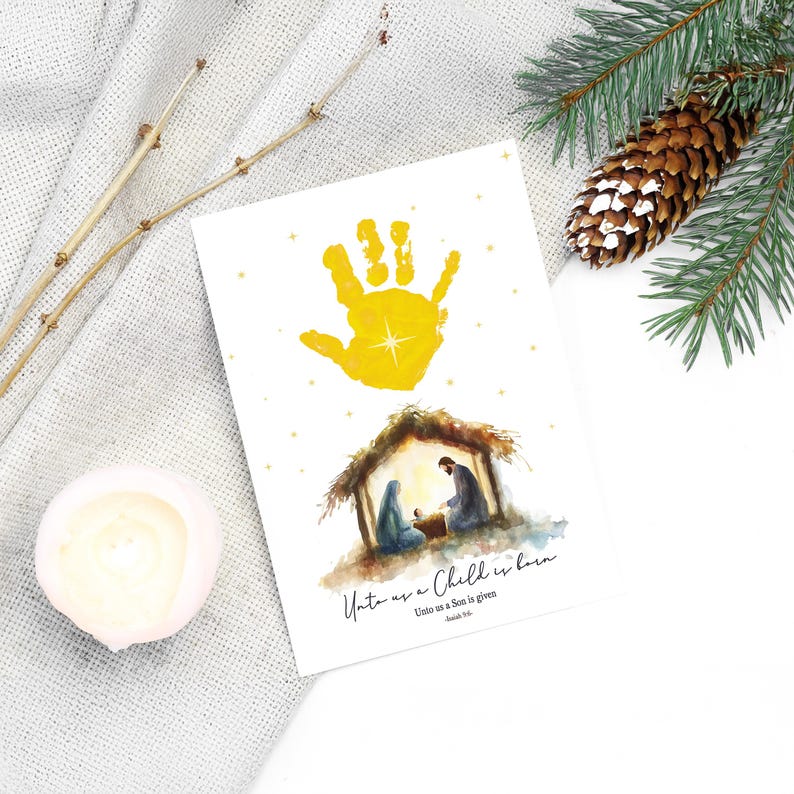 Nativity Handprint Craft: Christian Christmas Keepsake (printable) - Etsy
