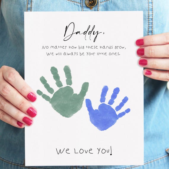 Father's Day Handprint Art | Printable Daddy Keepsake (Digital Download)
