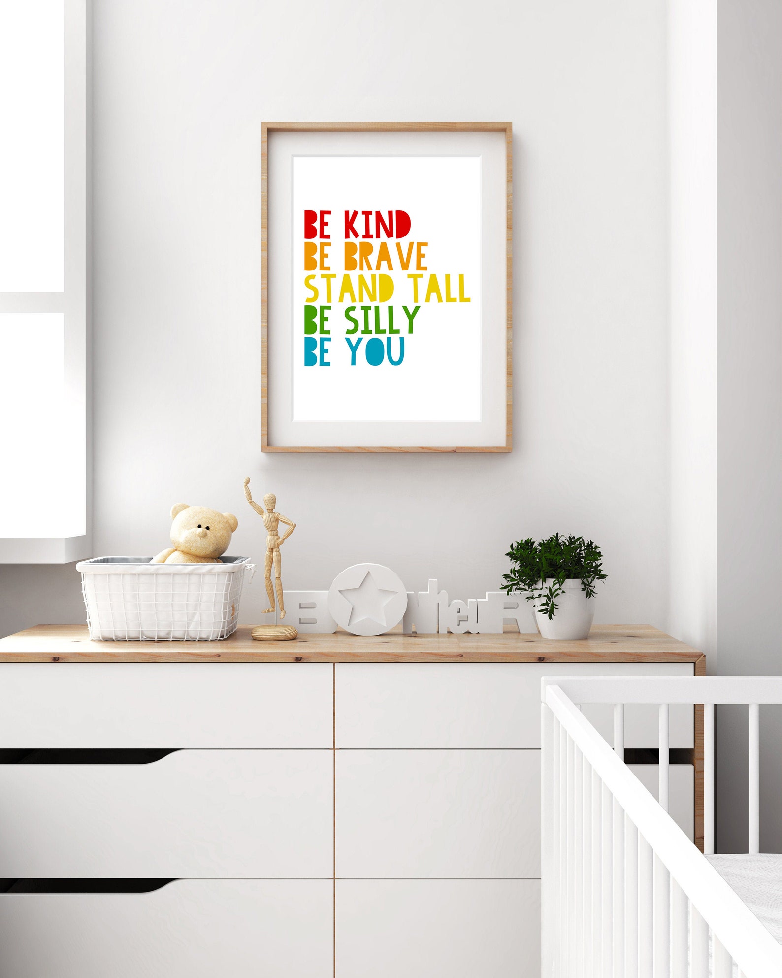 Playroom Rules Wall Art Colorful Quote Poster Be Kind Be Etsy
