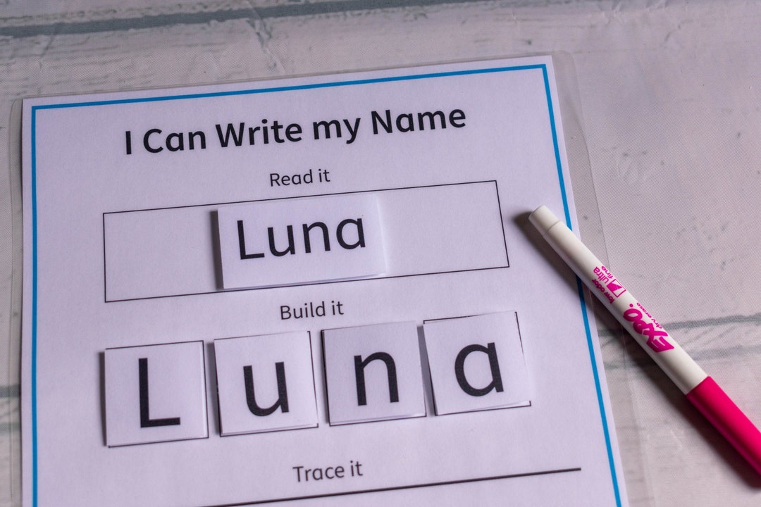 Personalized Name Spelling Practice: Homeschool Busy Book (digital File ...