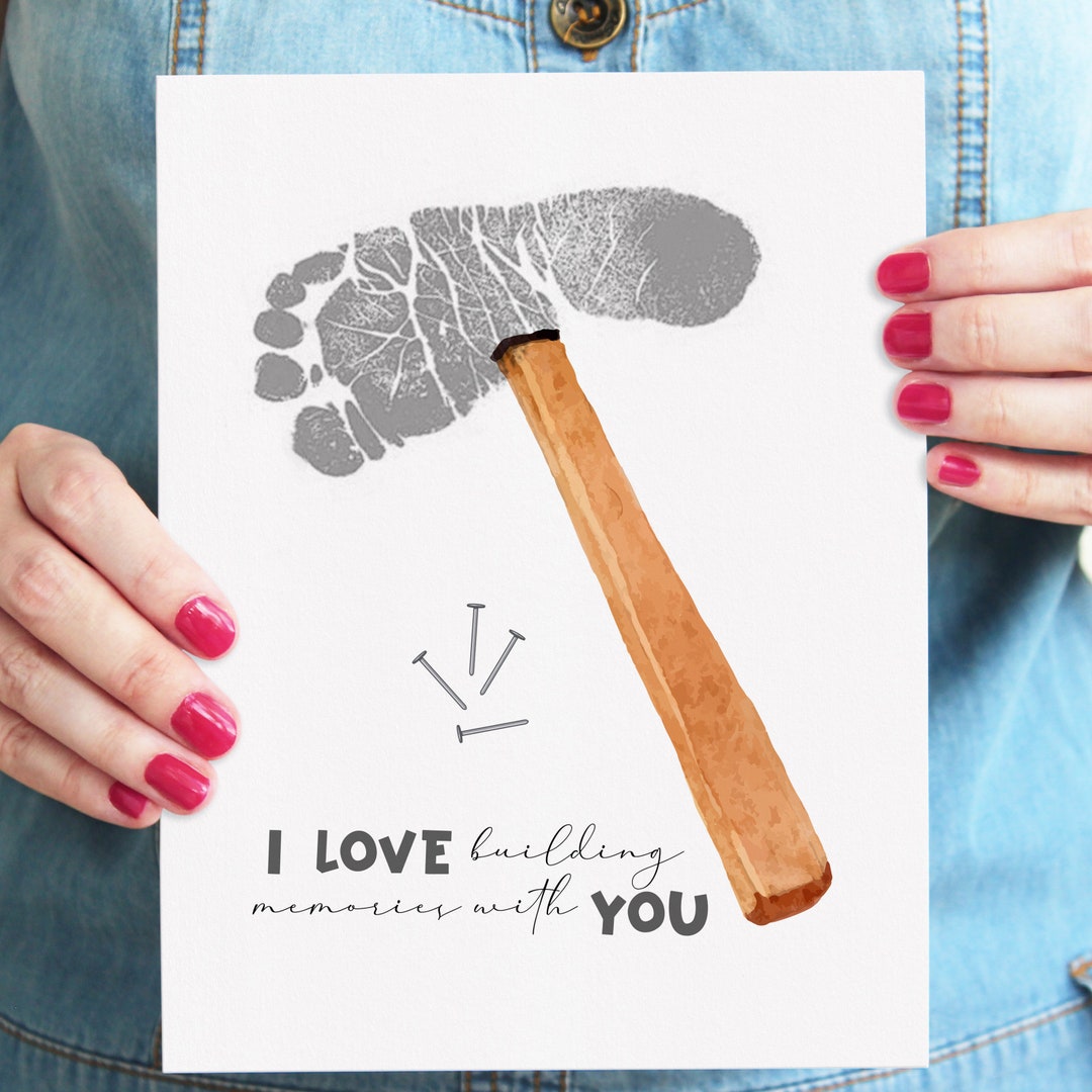 I Love Building Memories With You! | DIY Footprint Craft | Father's Day ...