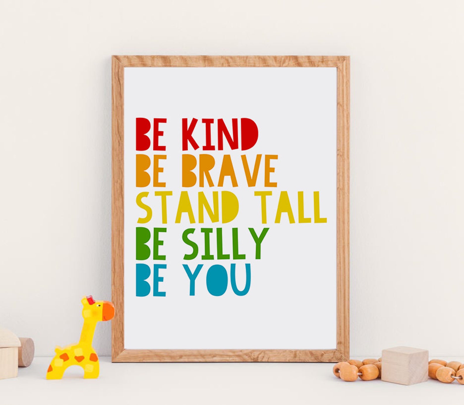 Playroom Rules Wall Art Colorful Quote Poster Be Kind Be Etsy