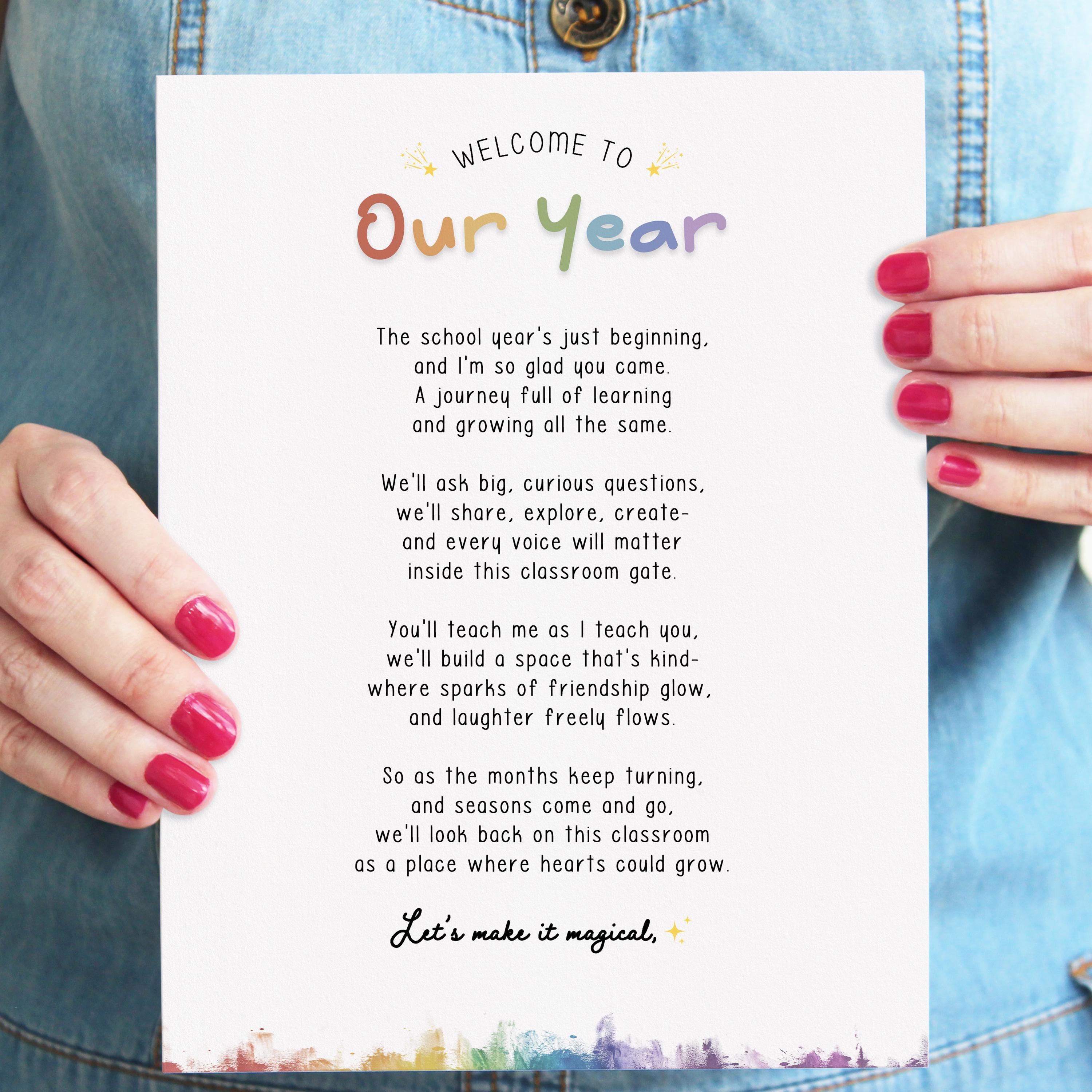 新年の挨拶の詩｜新学期の初日の印刷用（デジタルダウンロード） - Etsy 日本, image size:3000x3000