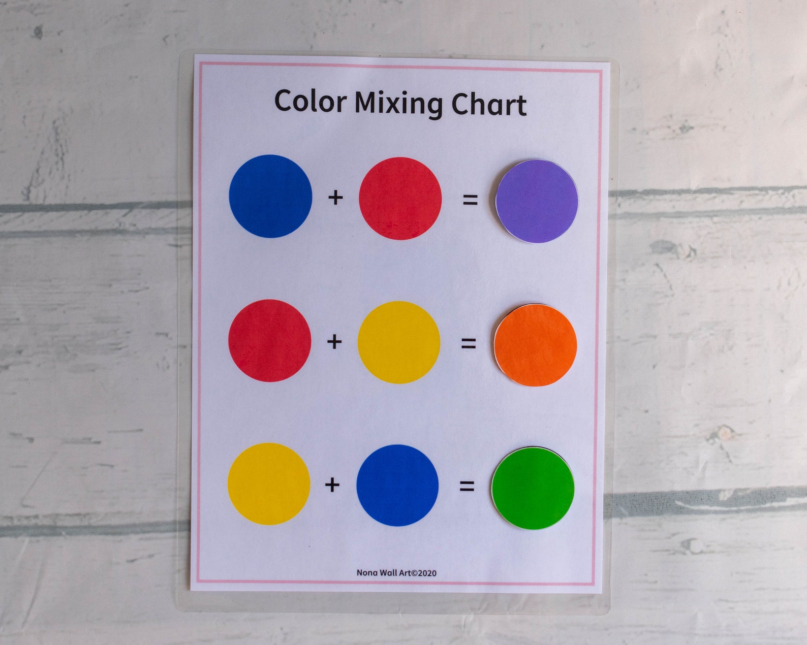 Color Mixing Chart, Primary Colors Worksheet, Busy Book Printable