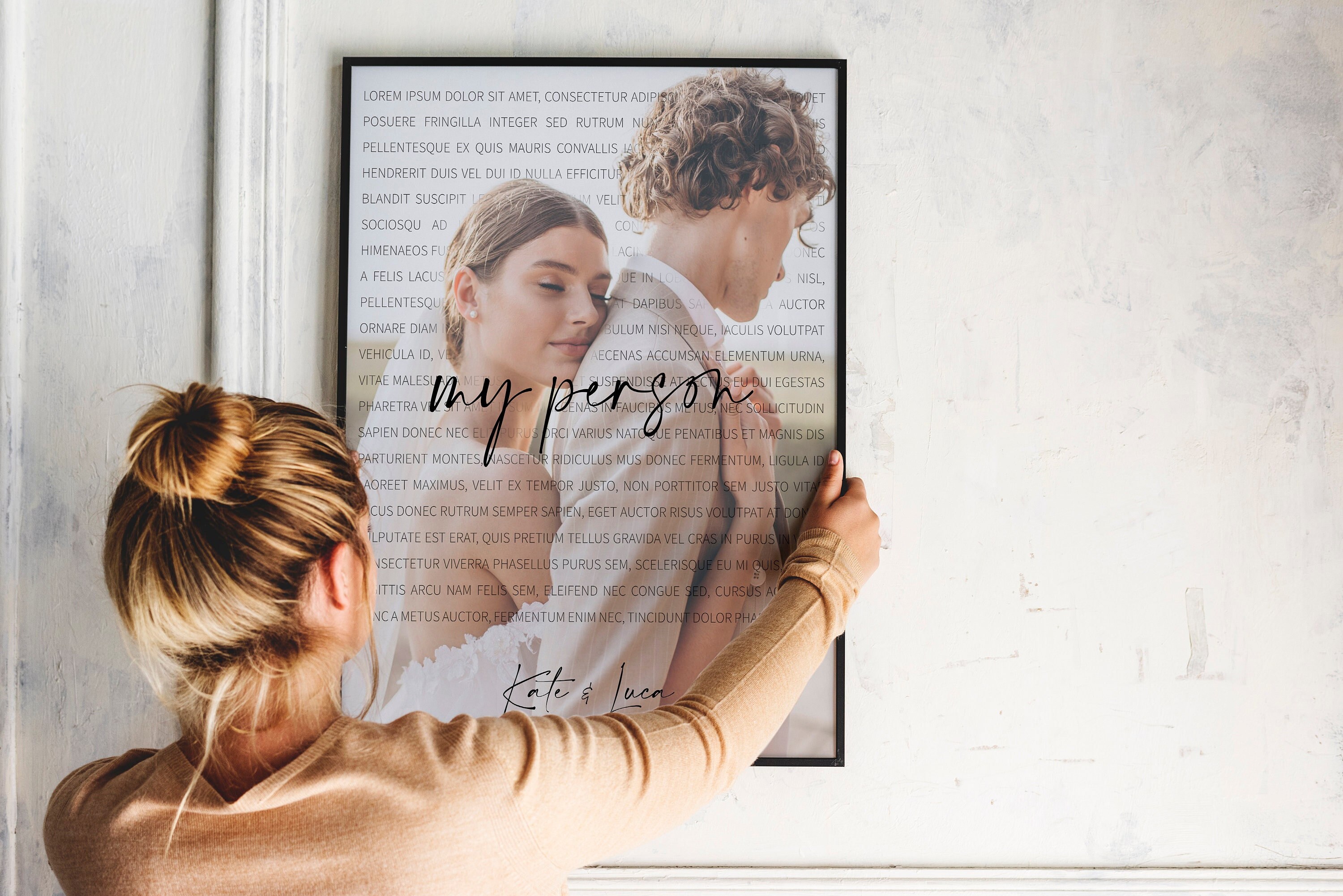 Song Lyrics Wall Art, Personalized First Dance Song, Printable Memorial Gift, First Anniversary Gift for Him Her, Custom Lyrics with Photo