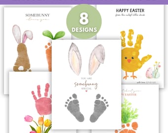 Easter Handprint Footprint Craft Bundle: Kids DIY Keepsake (Digital Download)