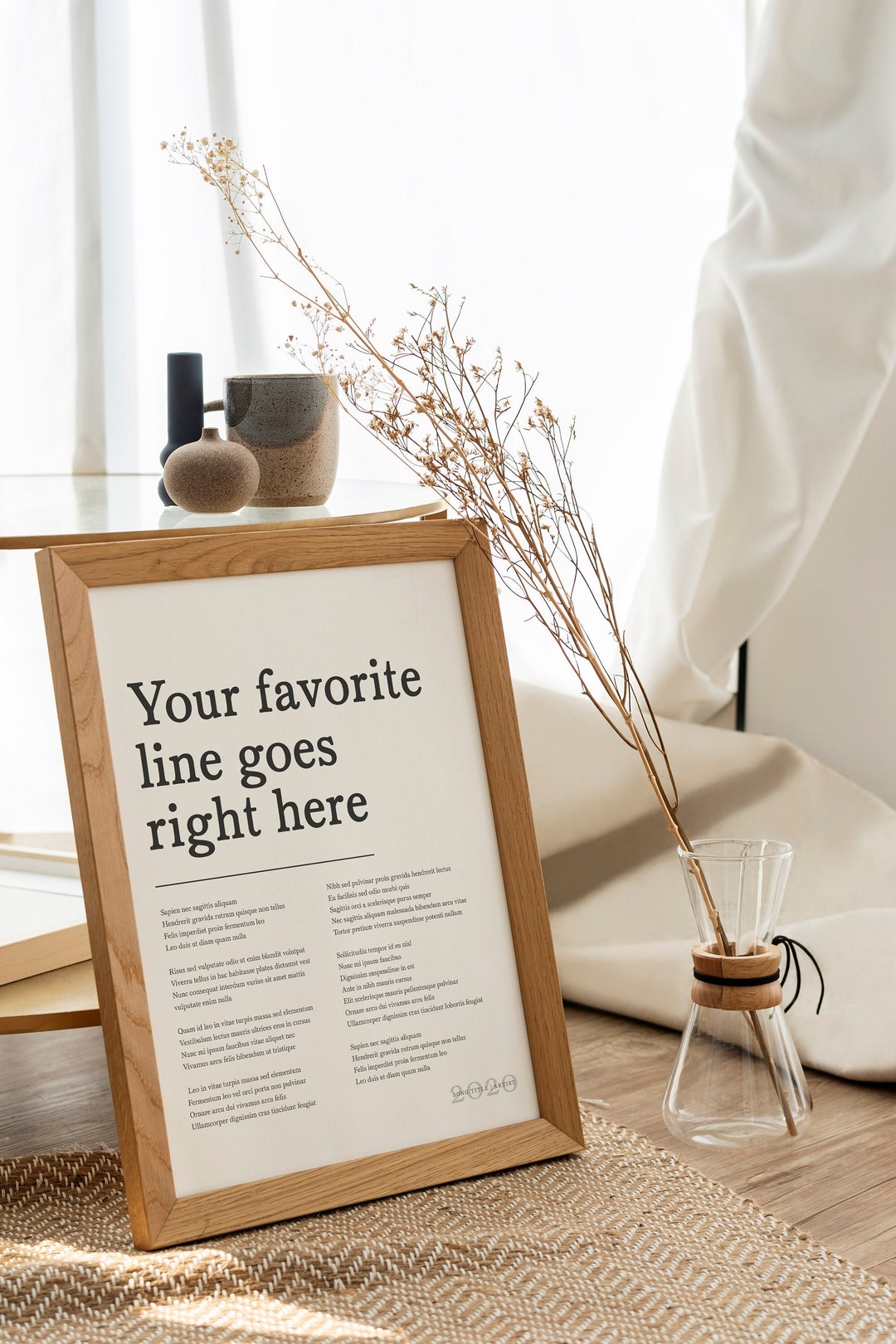 Custom Song Lyrics Wall Art, Personalized Printable Poem, First Dance ...
