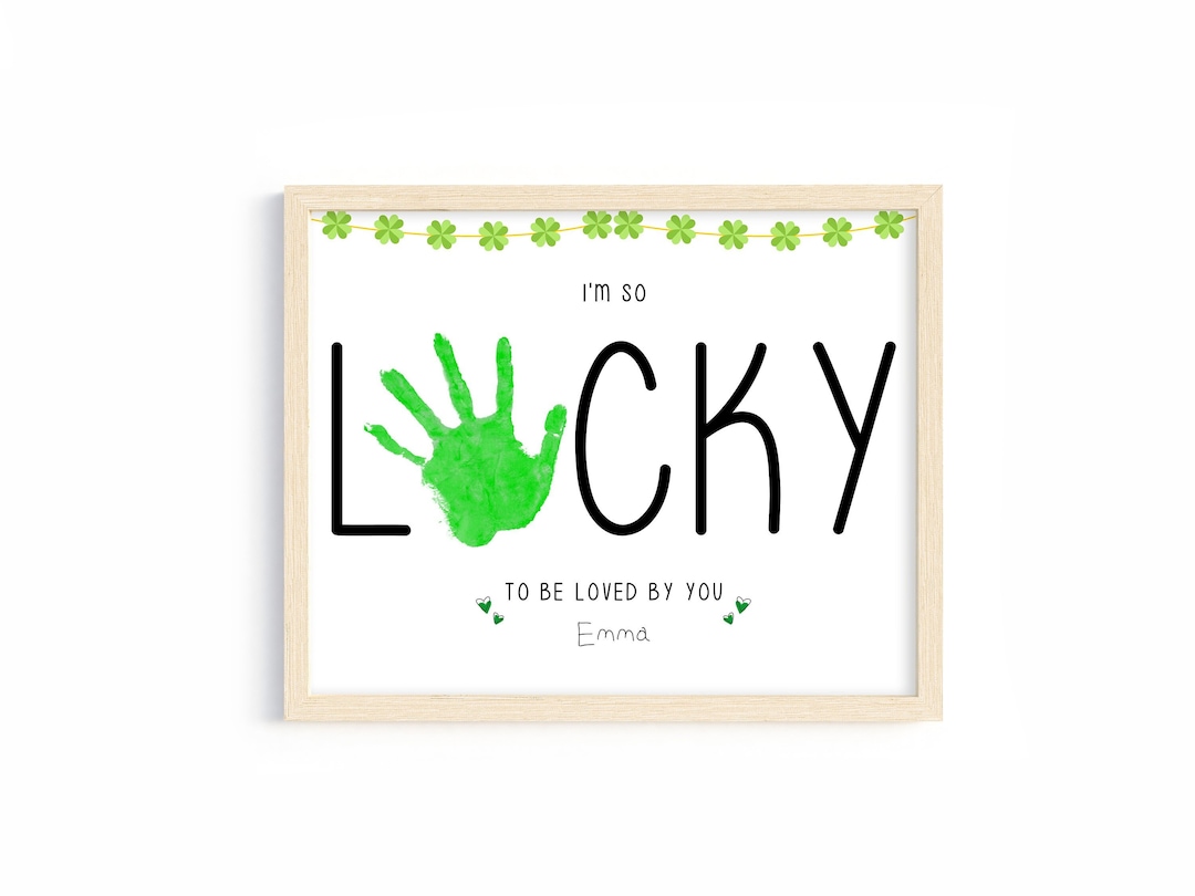 St Patrick's Day Craft DIY Handprint Template Preschool