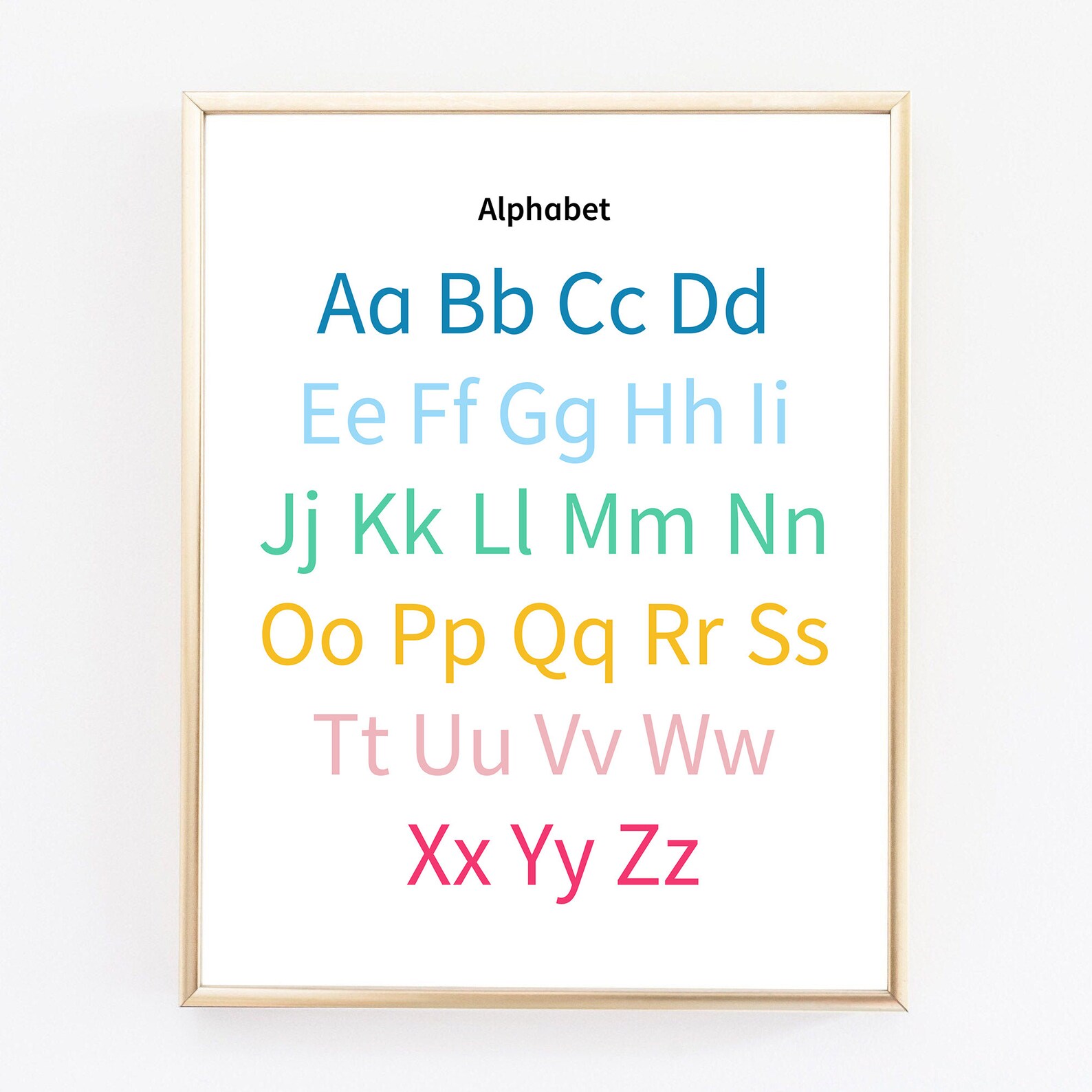 Educational Printable Colorful Alphabet Poster Homeschool - Etsy