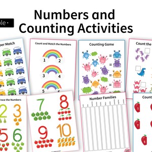Homeschool Printables Educational Activity Numbers Worksheet | Etsy