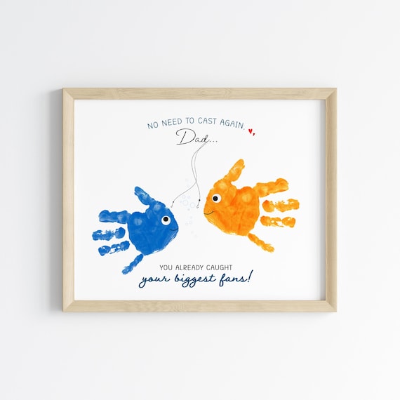 Father's Day Handprint Fish Craft: DIY Dad Gift (Digital Download)