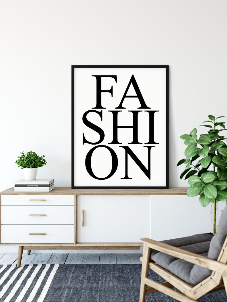 Fashion Wall Art Minimalist Fashion Print Black and White | Etsy