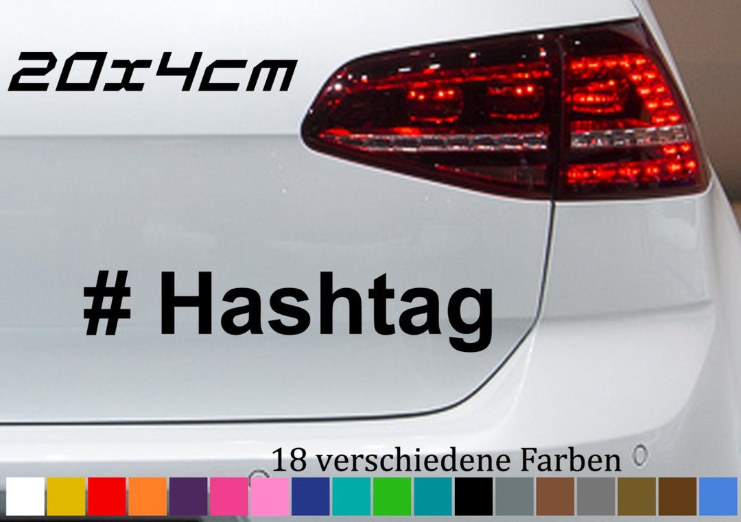 Hashtag Aufkleber 20x4cm Fun Spruch VW Golf GTI JDM Autokleber Sticker