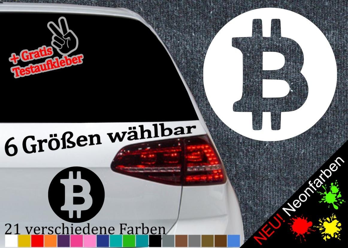 Bitcoin Logo Sticker -6 Sizes 21 Colors Coin Currency Symbol BTC Mining  Crypto - Etsy