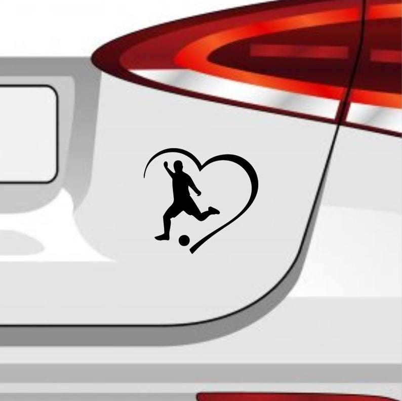 Offside Sticker Heart Football Sticker -6 Sizes 21 Colors- Soccer Club Hobby Offside ...