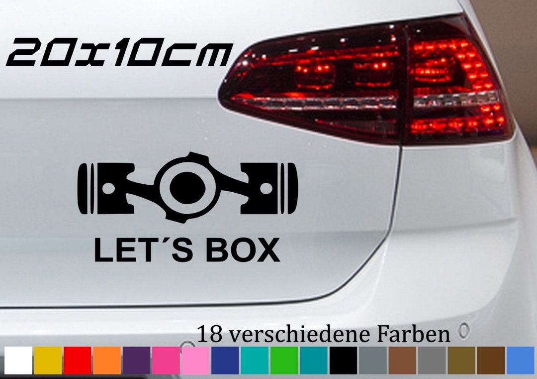 Boxer Engine 20 X 10 Cm Let's Box Fun Car Bike Tuning Sticker Bomb JDM ...