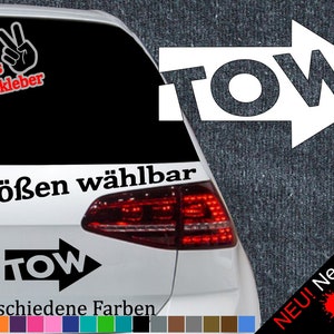 Towing Sticker Sicker TOW Arrow Breakdown Tow Hook Marking JDM DUB Fun