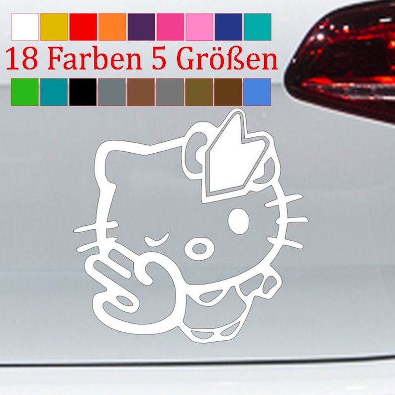 Hello Kitty Funny Car Sticker Sticker JDM Car Tuning JDM Japan Etsy