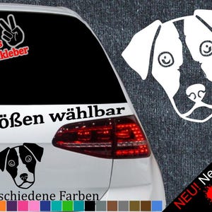 Jack Russell Head Sticker -6 Sizes 21 Colors- Terrier Silhouette Pet JDM