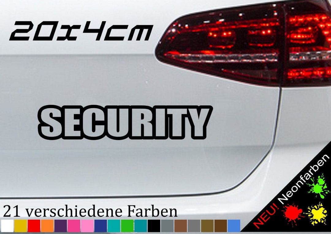 Bodyguard Sticker SECURITY Sticker Security Service Bouncer JDM 20 X 4 ...