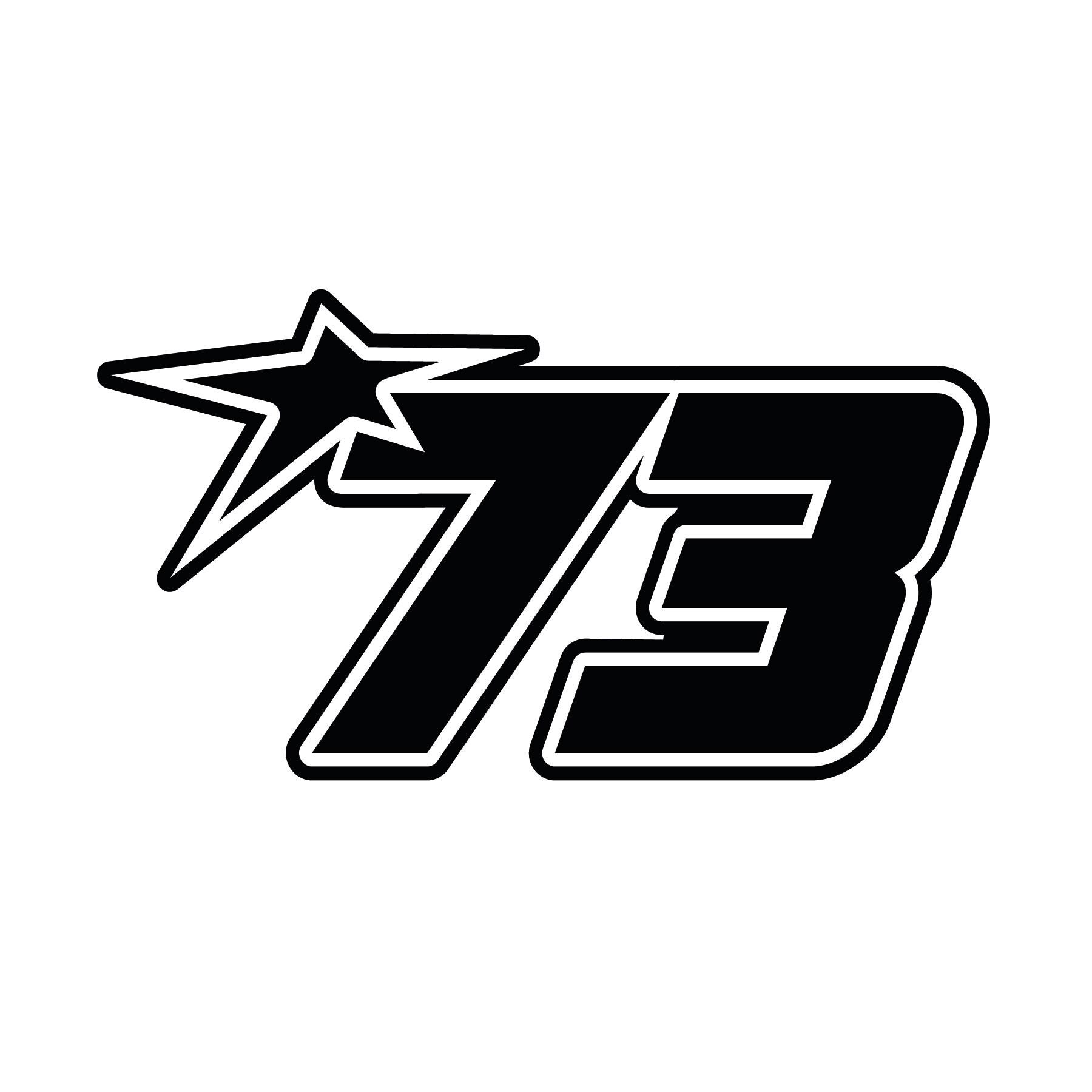 Start Number 73 Sticker Race Sticker Star Number Car Bike Decal - Etsy