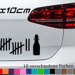 Tally Sheet Sticker 20 x 10 cm Car After Work GTI VW Golf Half Beer Tuning JDM in 18 Colors