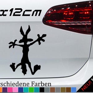 Coyote sticker 16 x 12 cm Hater Road Runner Koyote Wylie JDM Fun Sticker Vinyl DUB in 21 colors