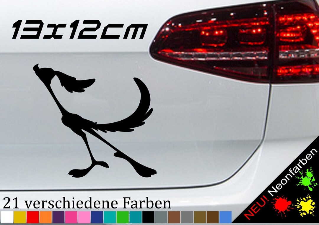2X ADESIVO WILLY Il Coyote Road Runner Tuning Auto Moto Casco Sticker Decals EUR 6,90 - IT - Foto 2