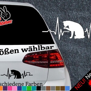 Könnte beinhalten: Weiße Katzen-Silhouette mit einem Herzschlag-Grafik und einem Herz. Der Text "6 Größen wählbar" ist auf dem Bild. Der Text "21 verschiedene Farben" ist auf dem Bild. Der Text "NEU! Neonfarben" ist auf dem Bild. Das Bild zeigt eine Vielzahl von Farbmustern.