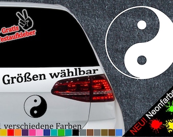 Yin und Yang Aufkleber -6 Größen- Sticker Taijitu Symbol Chinesischen Medizin