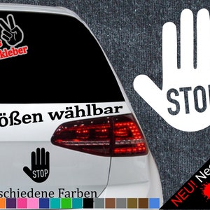 Stop Sticker Stop Sticker -6 Size- Warning Danger Stop Hand JDM