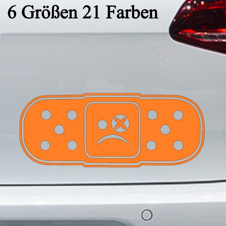 thumbnail image 2 of Stickerfreaks JDM Funny 'Sad Dent Bump Rust' Patch Decal Sticker, 20x8 Cm, Matte Finish 2 of 6