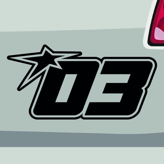 Race Bike Number Stickers
