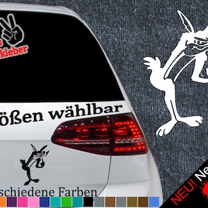 Coyote Middle Finger Sticker Sticker Road Runner Coyote JDM Fun Glue Toon