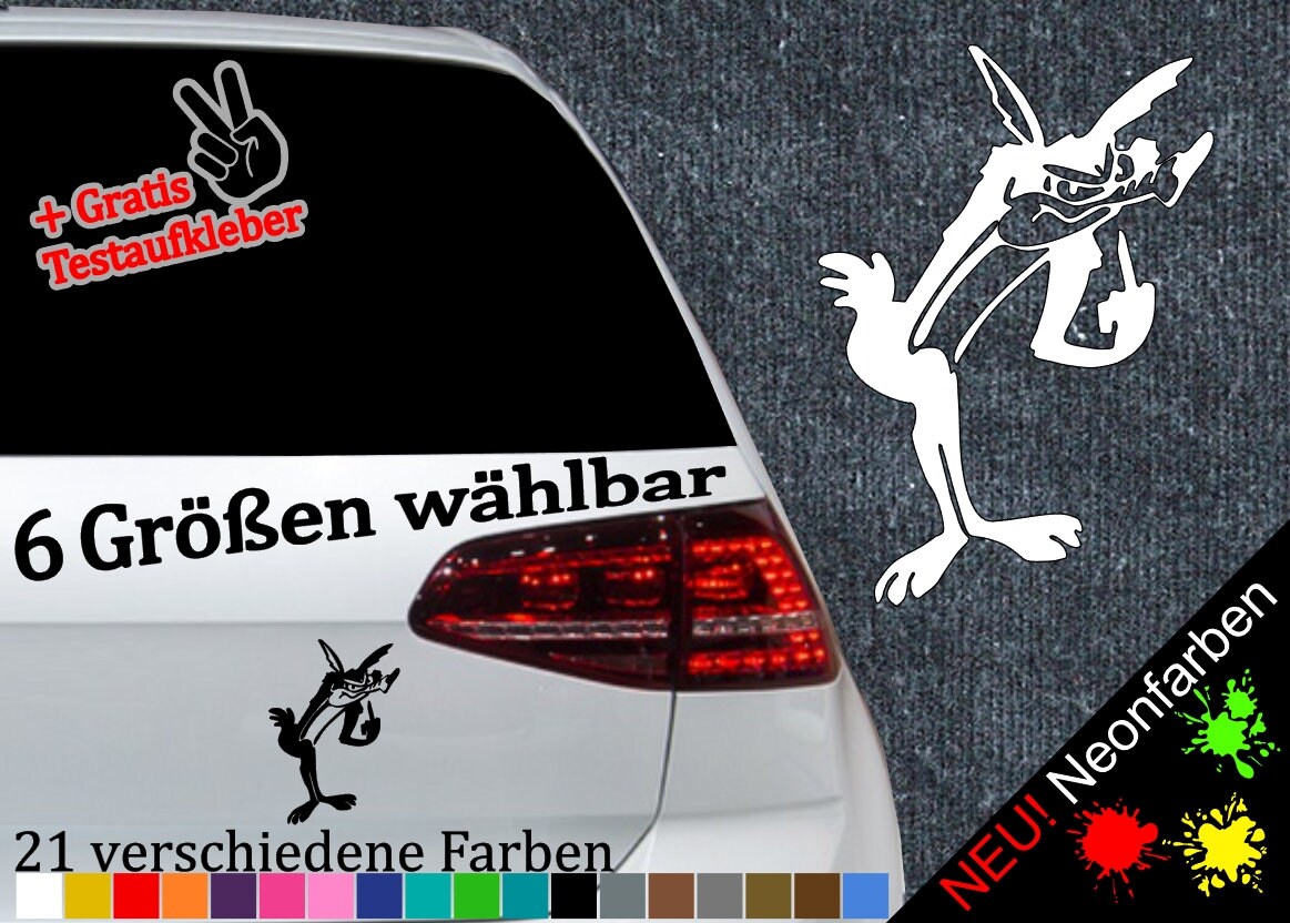 Kaufe Auto-Aufkleber, Cartoon-JDM-Aufkleber, Mittelfinger, lustige