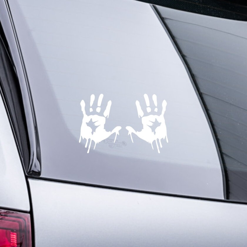 Bumper Sticker 2x Bloody Hands 6 Sizes Halloween Blood Fun | Etsy