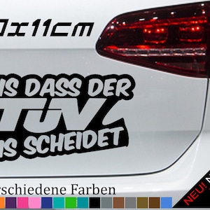 until the TÜV separates us Sticker Badge Pickerl Tuning Slogan JDM 20 x 11 cm in 21 colors