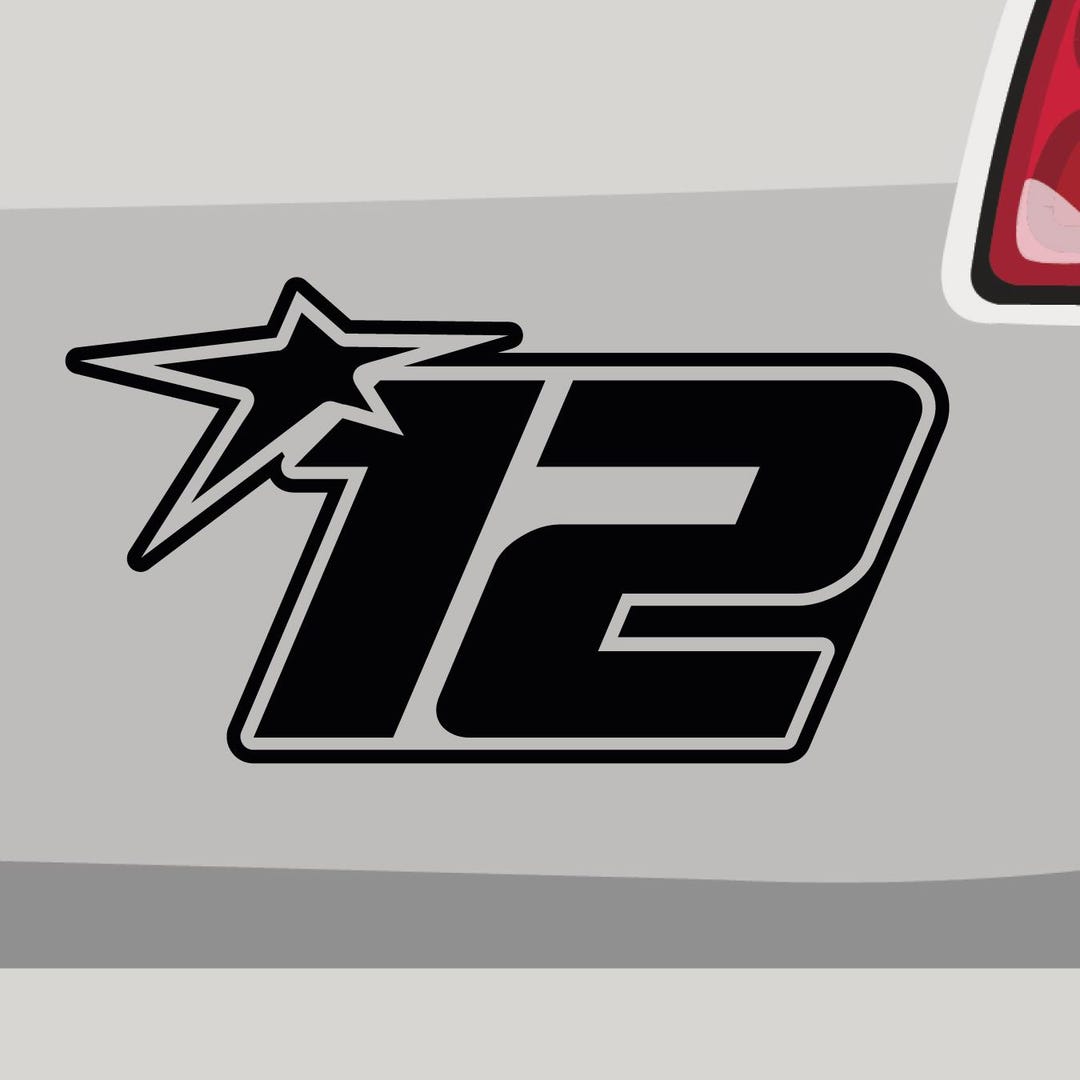 12 Racing Number Car Sticker Starting Number 12 Race Track Sticker Adhesive Car ...
