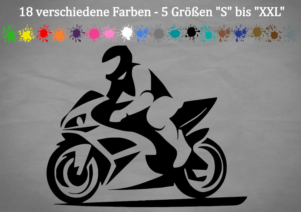 Superbike Motorcycle Sticker 6 Sizes Silhouette Raceing Tuning Bike Sticker  JDM 