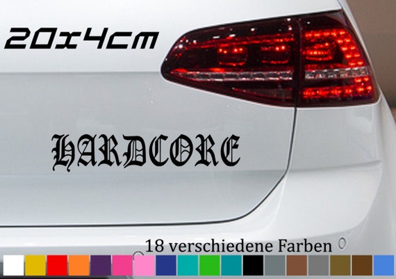 Hardcore 20x4cm Aufkleber Frontscheibe Auto Car Deko Tuning JDM OEM Sticker  BMW in 18 Farben - .de
