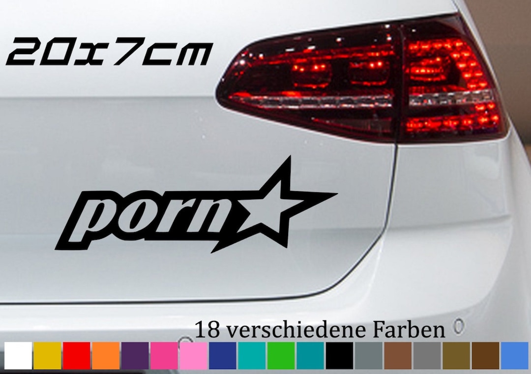 Car Star Sticker Porn Star 20 X 7 Cm Car Star Sticker Decoration Car Rear Tuning JDM OEM ...