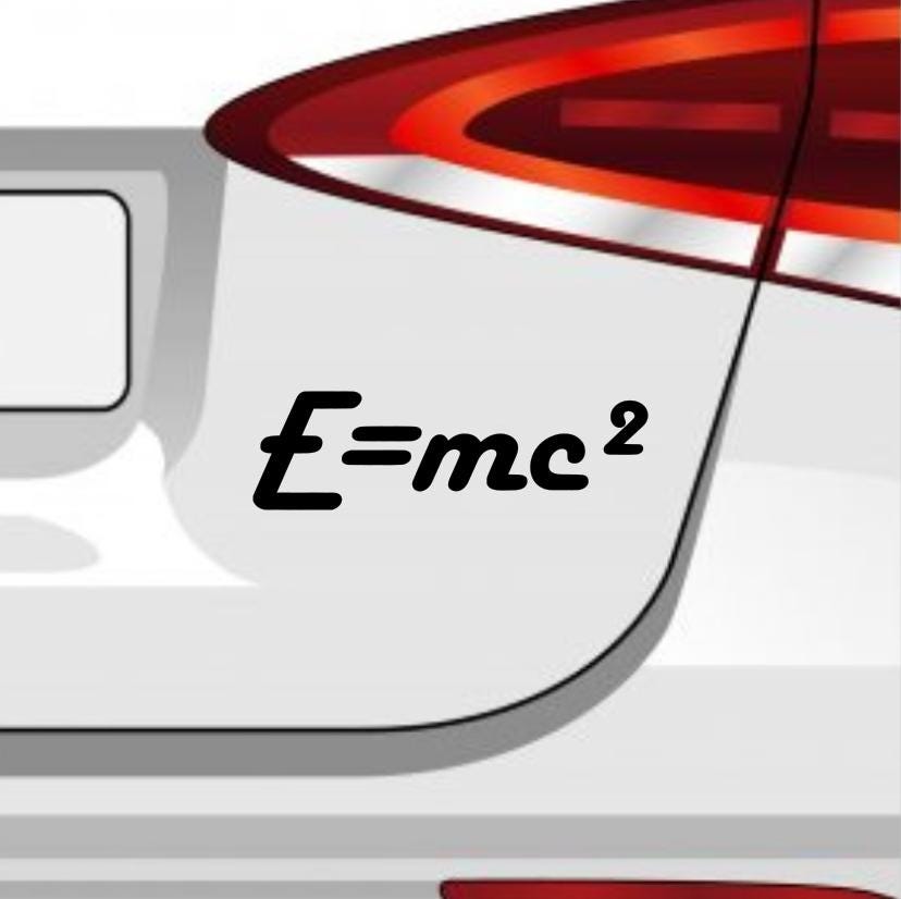E=mc2 Sticker -6 Sizes 21 Colors- Einstein Physics World Formula ...