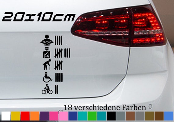 Strichliste Handy Polizei 20x10cm Auto VW Aufkleber Car Tuning JDM OEM  Sticker in 18 Farben - .de